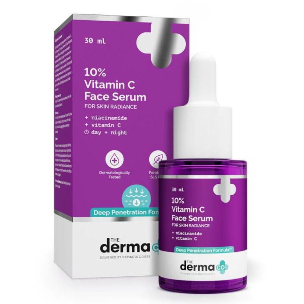 The Derma Co 10% Vitamin C Face Serum with Niacinamide & Hyaluronic Acid 30ml 1 The Derma Co 10% Vitamin C Face Serum
