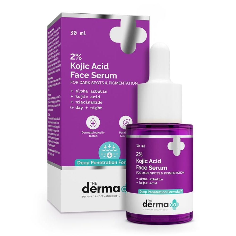 The Derma Co 2% Kojic Acid Face Serum with 1% Alpha Arbutin for Pigmentation 30ml 1 The Derma Co 2% Kojic Acid Face Serum