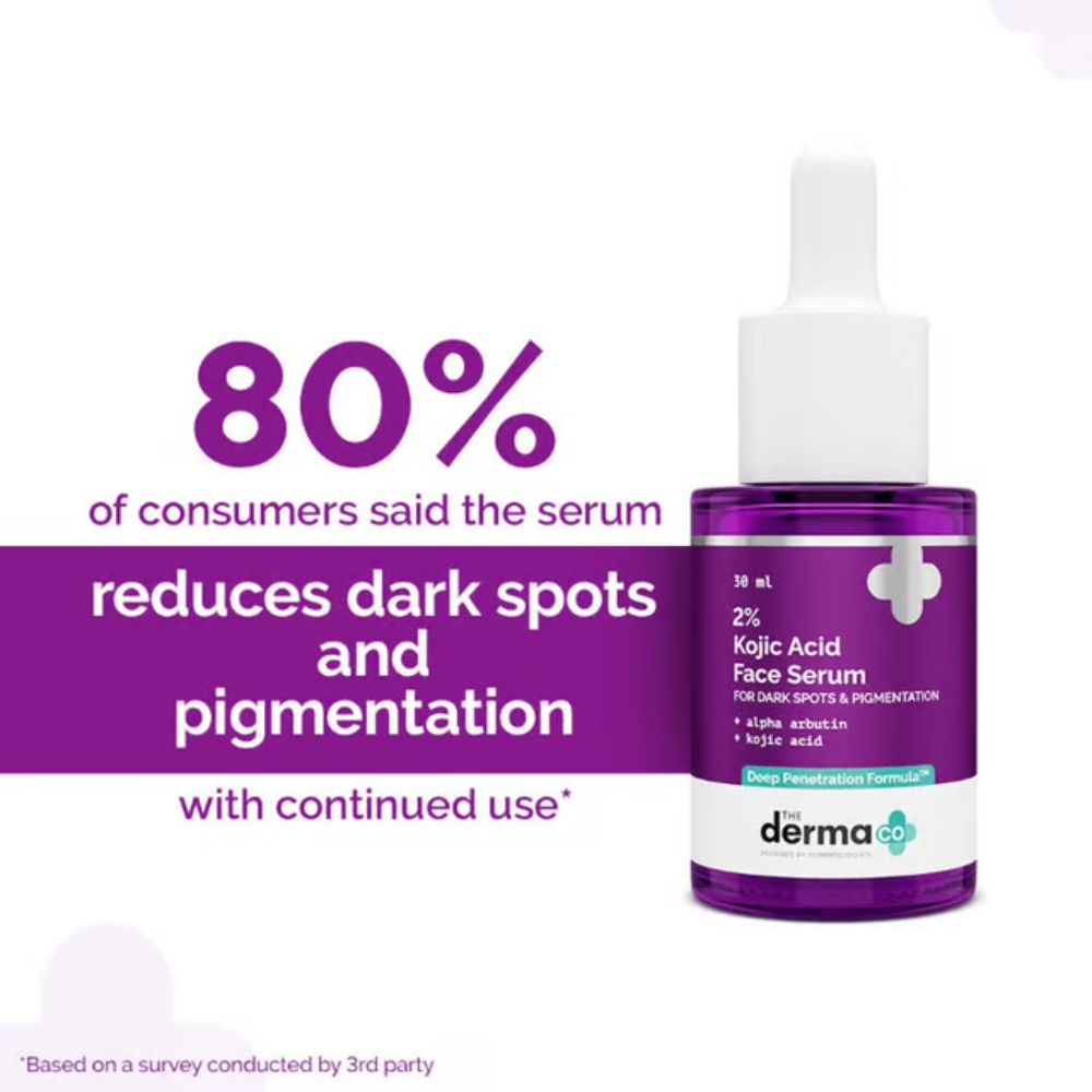 The Derma Co 2% Kojic Acid Face Serum with 1% Alpha Arbutin for Pigmentation 30ml 2 The Derma Co Kojic Acid serum for dark spots
