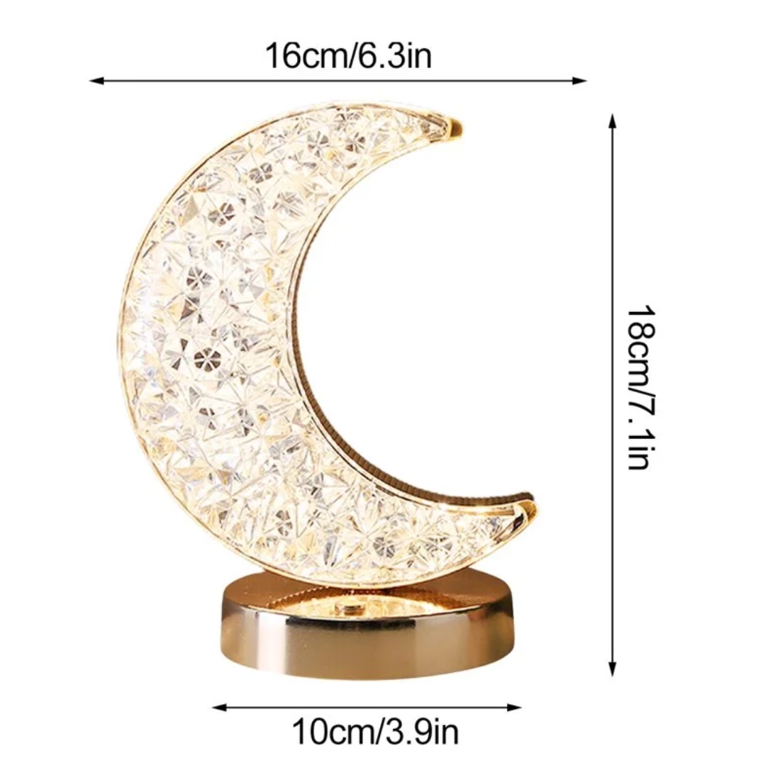 Moon Night Lamp Crystal Desk Lamp Sri Lanka | 3D LED Crystal Table Lamp | eshop.lk 3 Moon Night Lamp Crystal Desk Lamp Sri Lanka | 3D LED Crystal Table Lamp | eshop.lk - Image 3