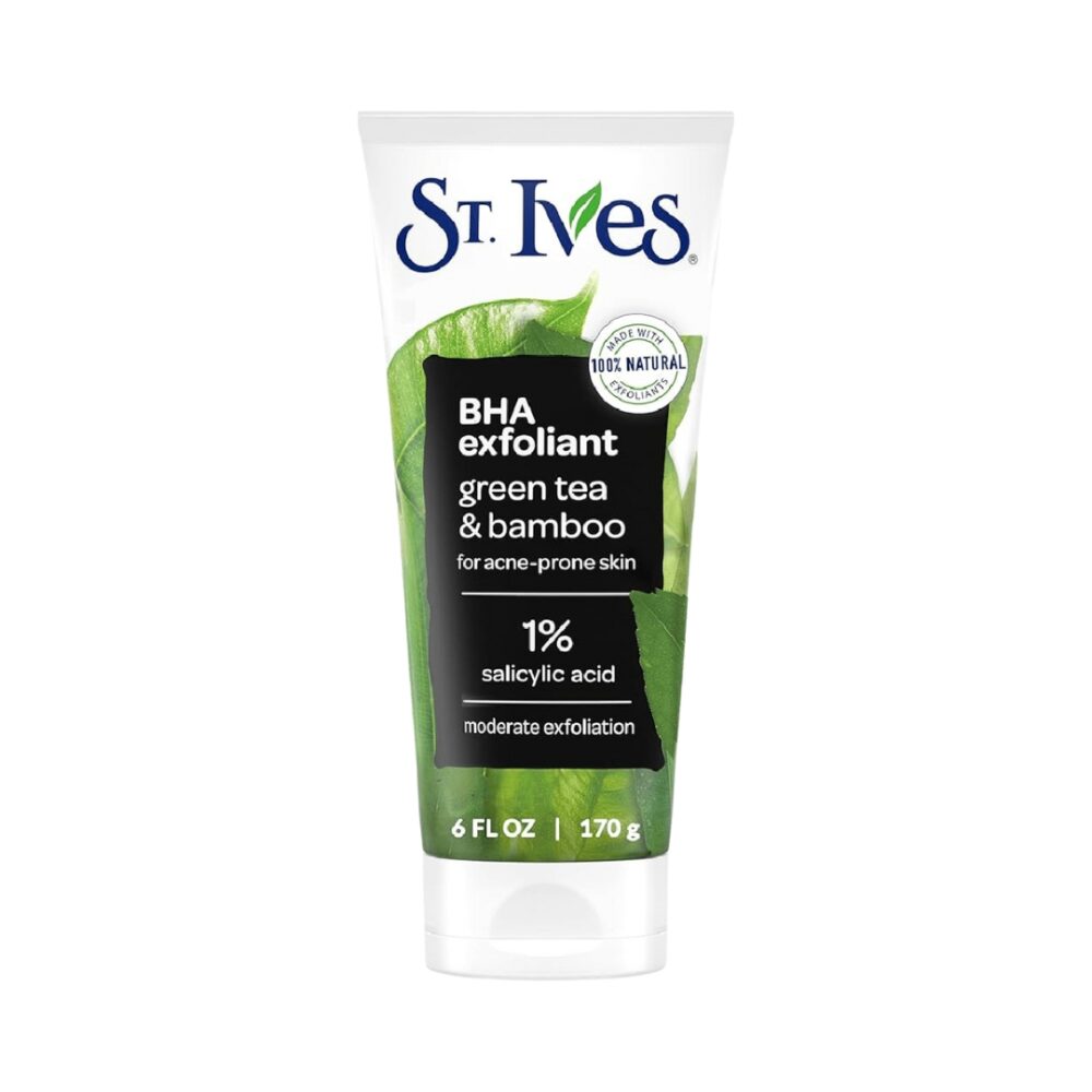 St.Ives Face Scrub BHA Exfoliant Green Tea and Bamboo 1% Salicylic Acid - 170ml