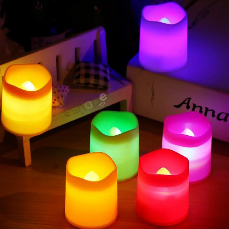 Creative LED Candle Multi-color Lamp With Battery Simulation Color Flame Tea Light 2 Creative LED Candle Multi-color Lamp With Battery Simulation Color Flame Tea Light - Image 2