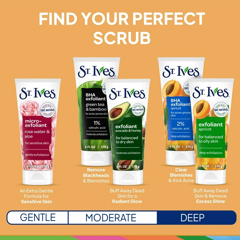 St.Ives BHA Face Exfoliant Apricot Facial Exfoliator for Acne Prone Skin - 170g 4 St.Ives BHA Face Exfoliant Apricot Facial Exfoliator for Acne Prone Skin - 170g - Image 4