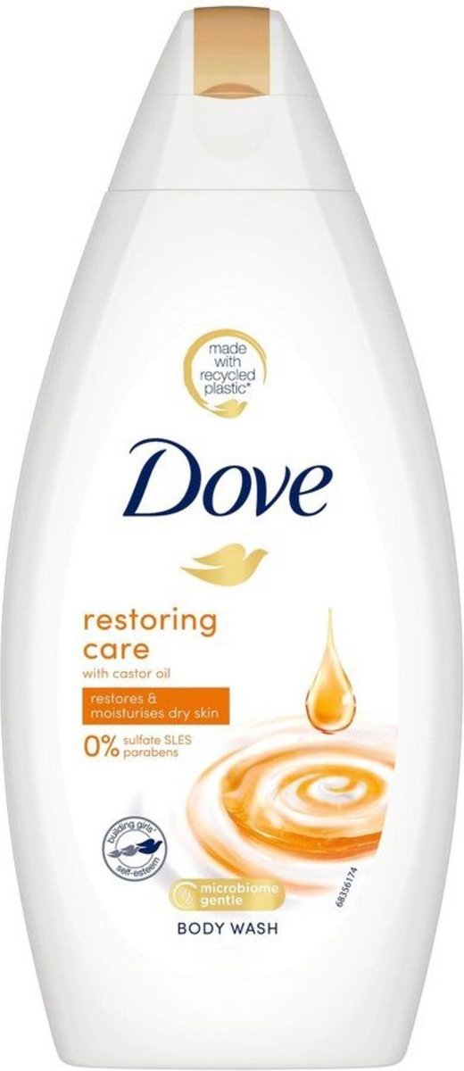 Dove Restoring Care Oil & Cream Body Wash with Castor Oil 500ml 3 Dove Restoring Care Oil & Cream Body Wash with Castor Oil 500ml - Image 3