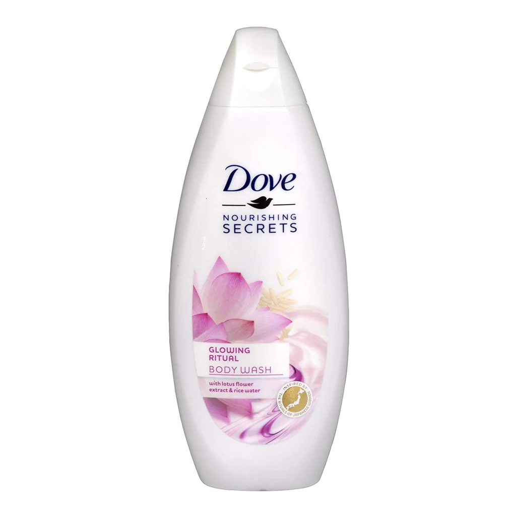 Dove Glowing Ritual Shower Gel with Rice Water and Lotus Flower 500ml 1 Dove Glowing Ritual Shower Gel 500ml bottle with rice water and lotus flower extracts