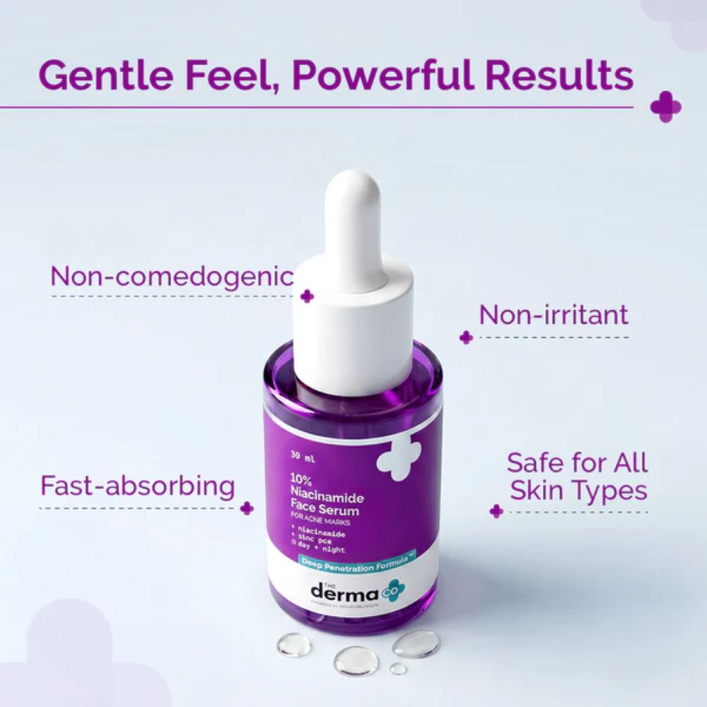 The Derma Co. 10% Niacinamide Face Serum with Zinc for Acne Marks and Oil Control 2 niacinamide serum for acne marks
