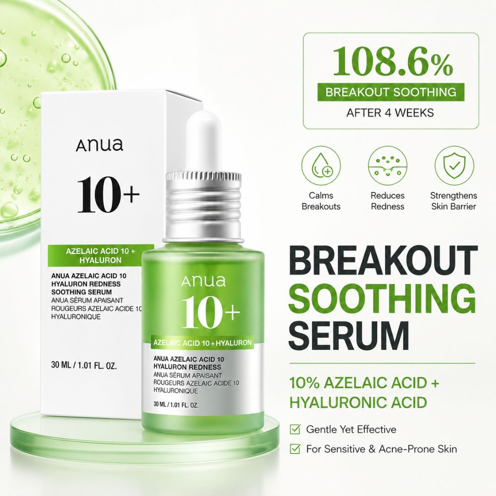 ANUA Azelaic Acid 10 Hyaluron Redness Soothing Serum 30ml 2 ANUA Azelaic Acid 10 serum