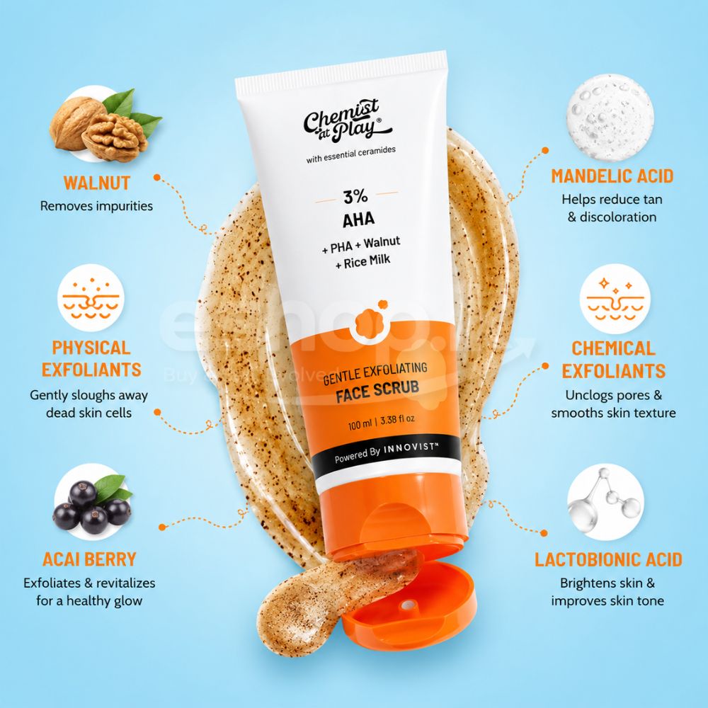 Chemist at Play 3% AHA Dual-Action Exfoliating Face Scrub 100ml 2 Chemist at Play scrub Sri Lanka