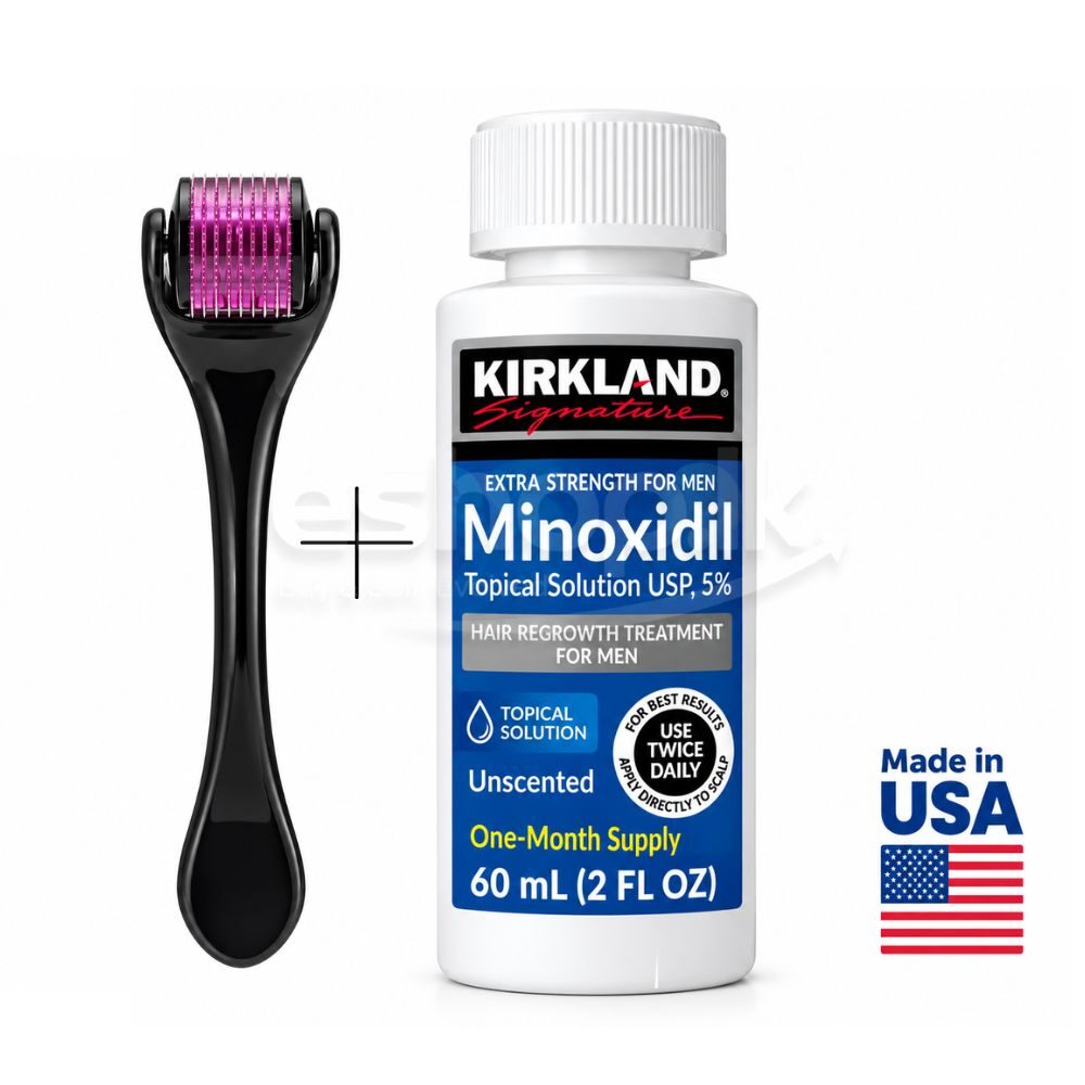 Minoxidil 5% and Derma Roller