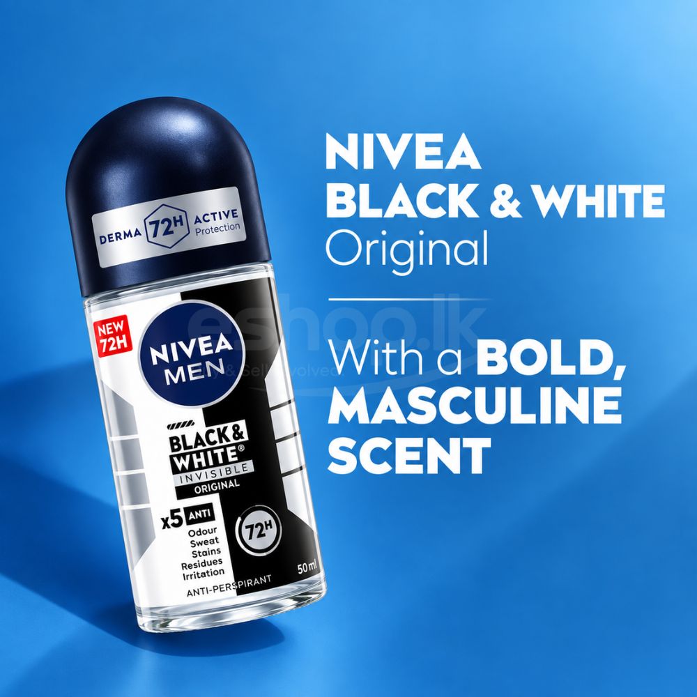 Nivea Men Roll-On Invisible Black & White Original Anti-Perspirant Deodorant 50ml 4 Nivea Men Invisible Black & White price