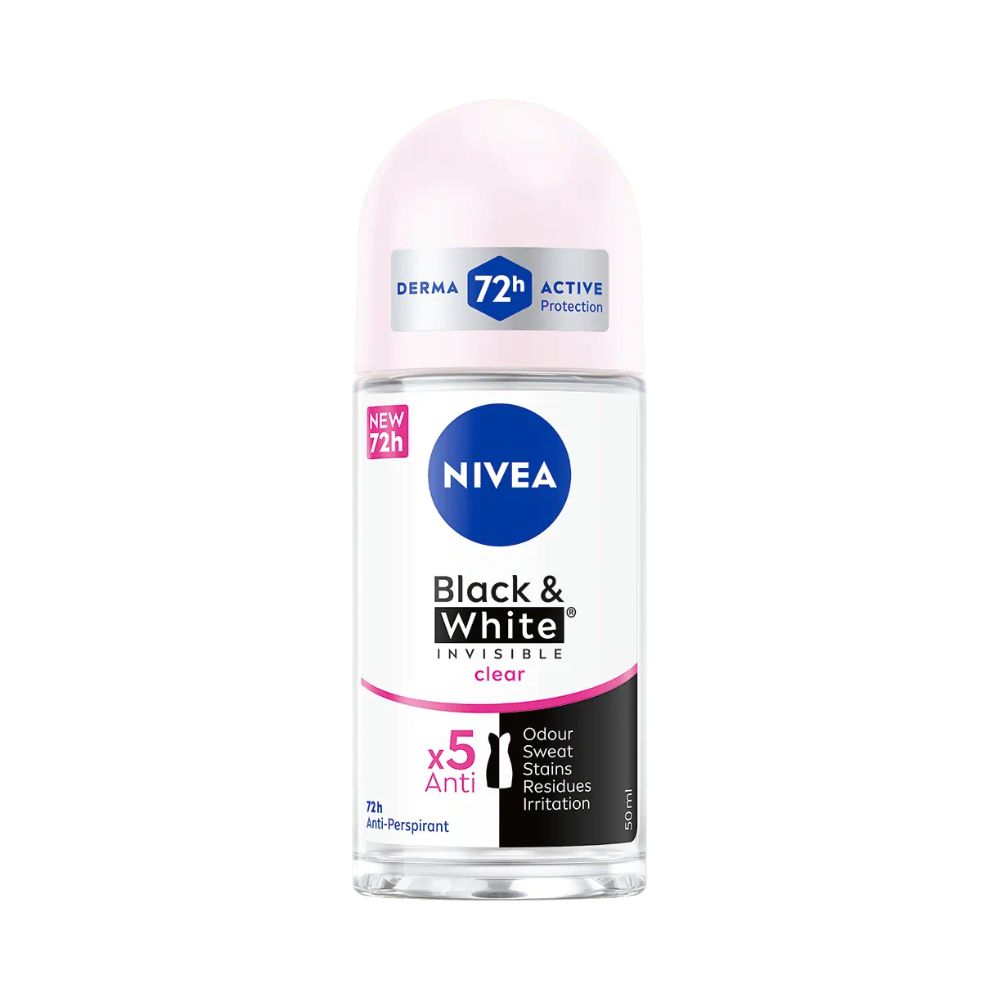 Nivea Roll On Black & White Invisible Clear 72H Anti-Perspirant Deodorant 1 Nivea Roll On