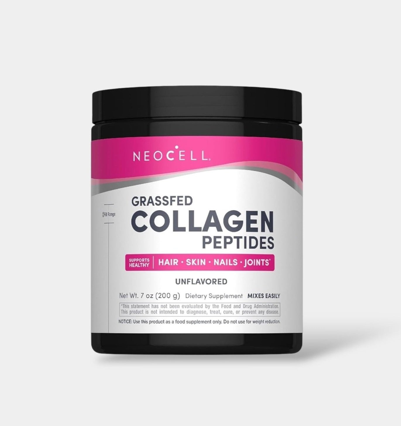 NeoCell Grass-Fed Collagen Peptides Unflavored Powder 200g tub
