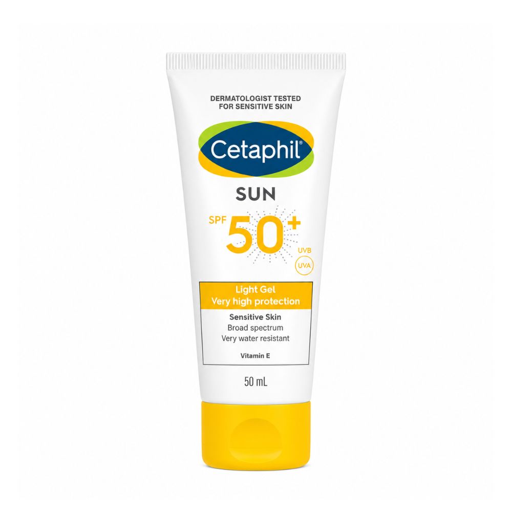 Cetaphil Sun SPF 50+ Light Gel Sunscreen for Sensitive Skin 50ml 1 Cetaphil Sun SPF 50+ Light Gel 50ml bottle for sensitive skin