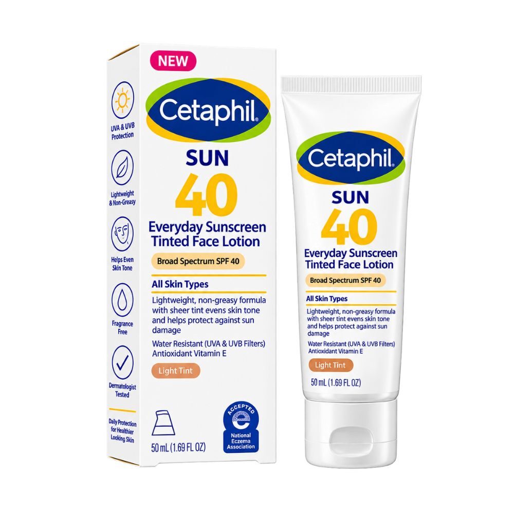 Cetaphil Sun SPF 40 Everyday Tinted Mineral Face Lotion 50ml tube