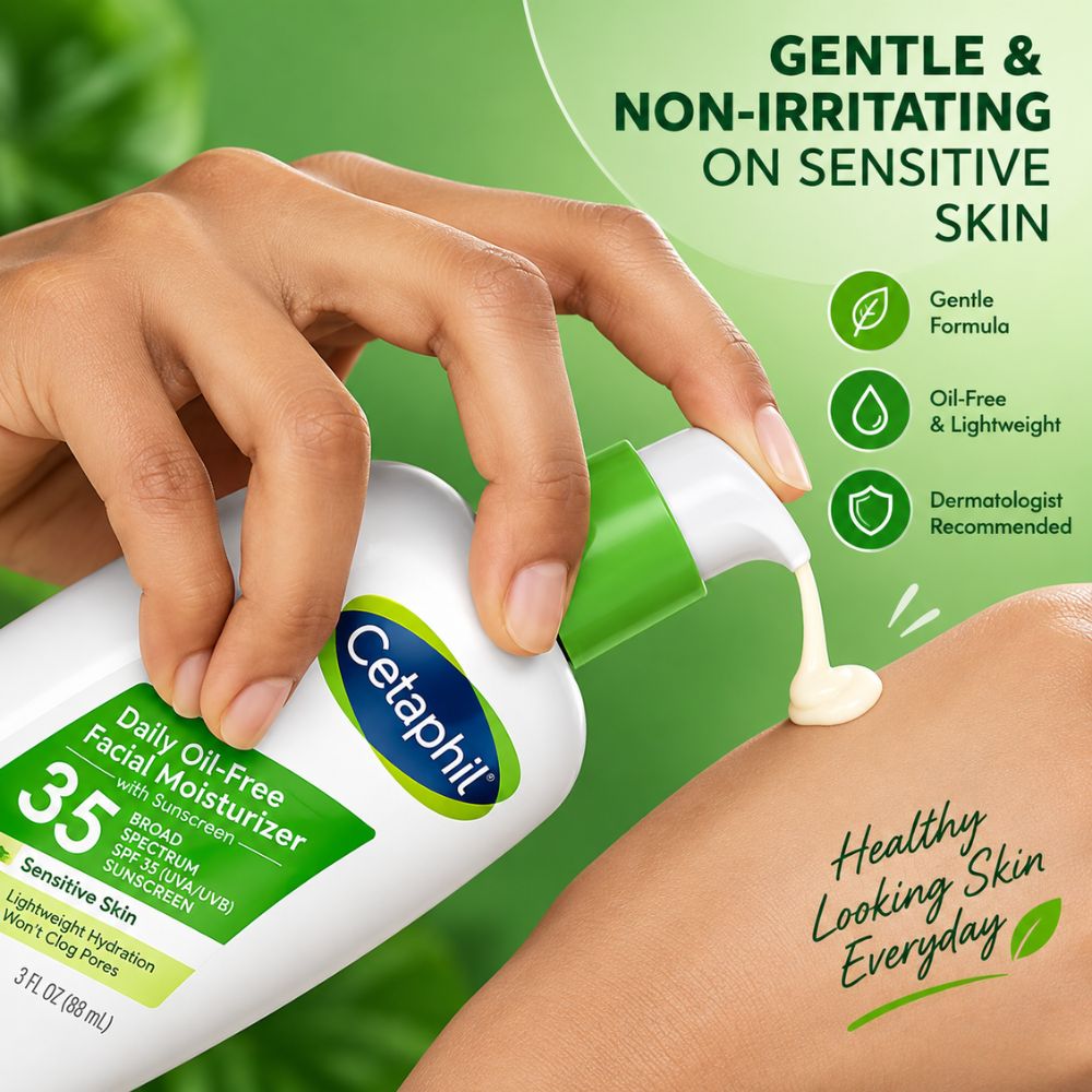 Cetaphil Moisturizer Daily Facial SPF 35 Broad Spectrum Sunscreen Protection 88ml 5 Cetaphil sensitive skin moisturizer