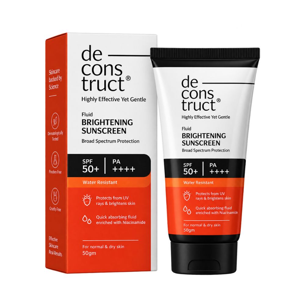 Deconstruct Brightening Fluid Sunscreen SPF 50+ PA++++ with 5% Niacinamide 50g 1 Deconstruct Brightening Fluid Sunscreen SPF 50+ 50g bottle