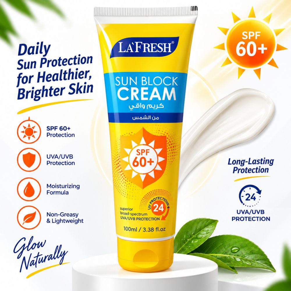 La Fresh Sun Block Cream SPF 60+ Lightweight Sunscreen for Face and Body 100ml 3 SPF 60 sunscreen Sri Lanka