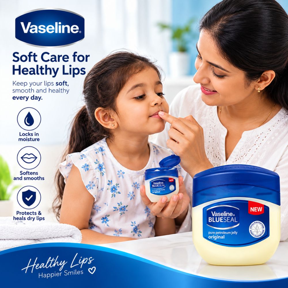Vaseline Blueseal Pure Petroleum Jelly Original 100ml for Dry Skin Care 3 Vaseline Blueseal 100ml