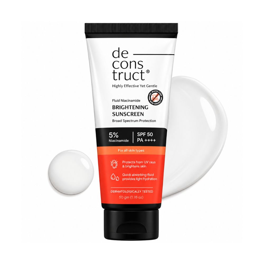 Deconstruct Brightening Fluid Sunscreen SPF 50+ PA++++ with 5% Niacinamide 50g 2 deconstruct spf 50 sunscreen