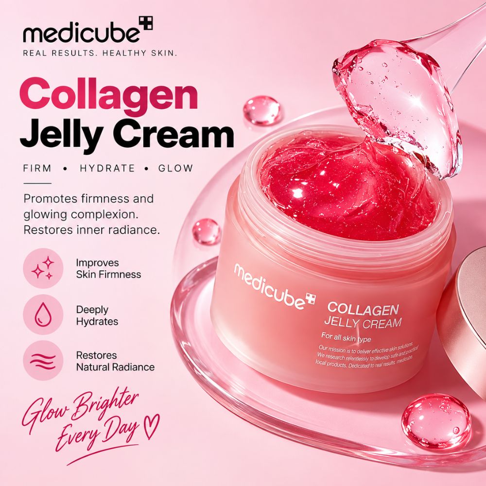 Medicube Collagen Jelly Cream Hydrolyzed Collagen Moisturizer 110ml 4 jelly face moisturizer