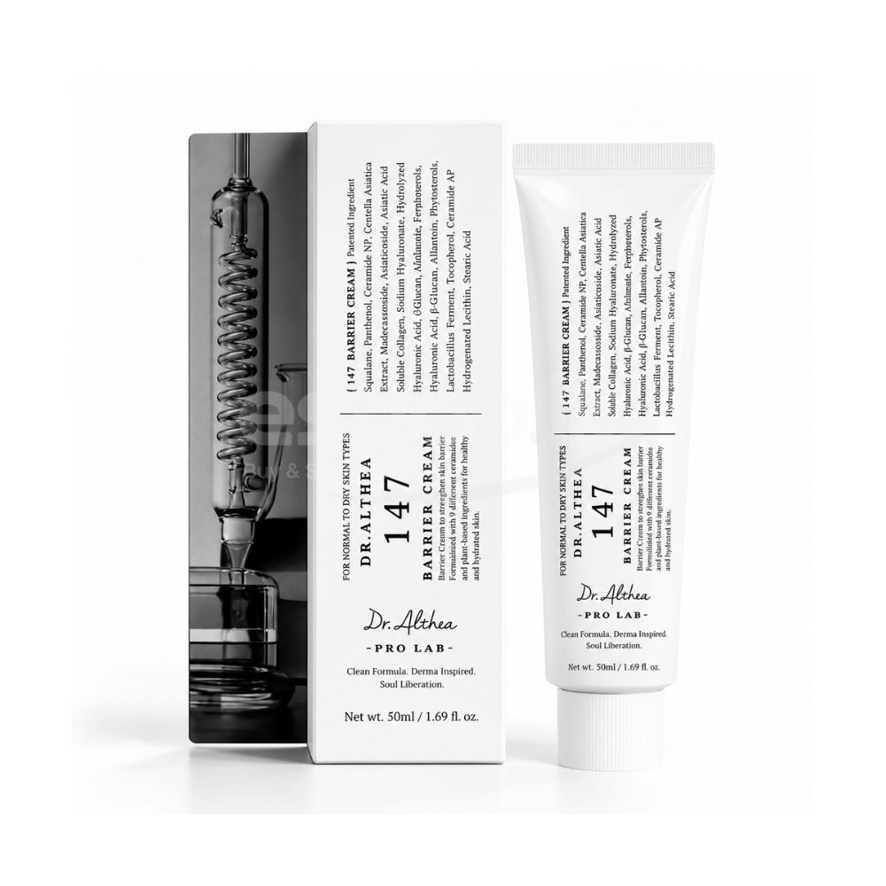 Dr.Althea 147 Barrier Cream Skin Repair Moisturizer 50ml tube and box
