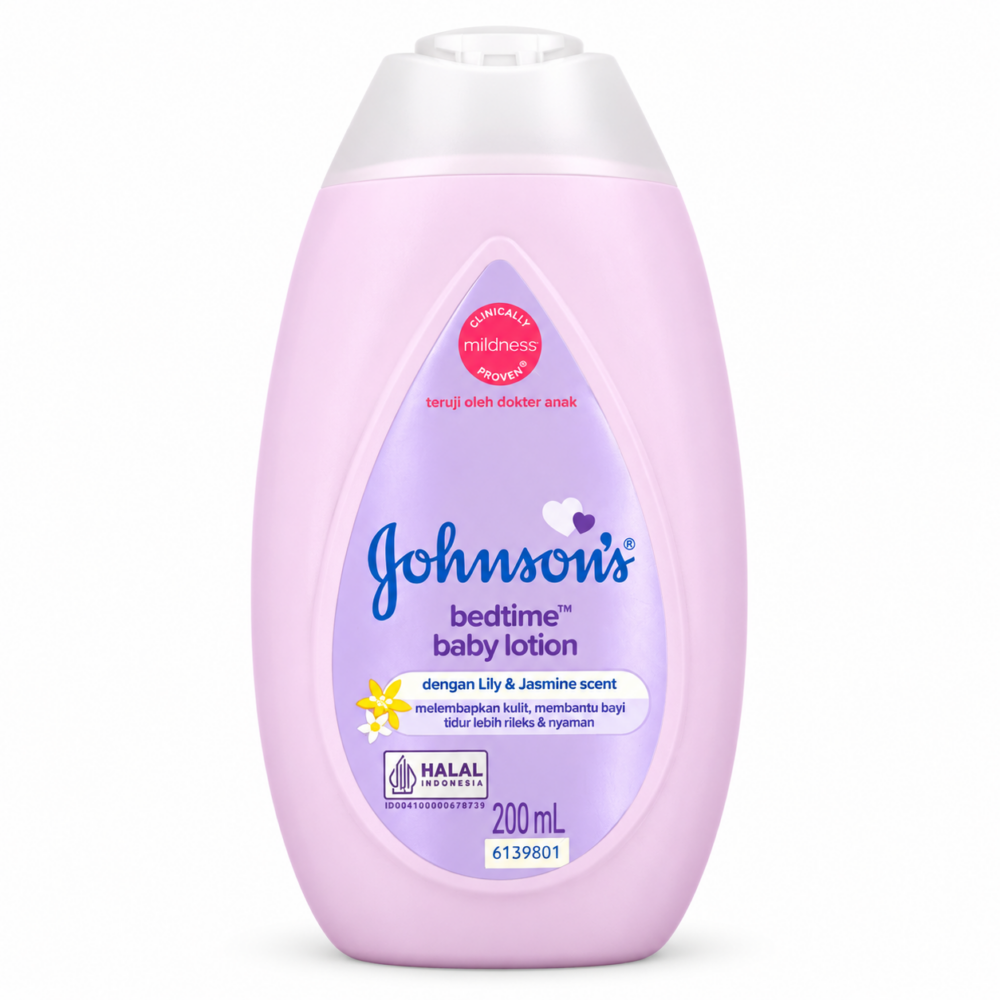 Johnson’s Bedtime Baby Lotion with NaturalCalm 200ml bottle front view